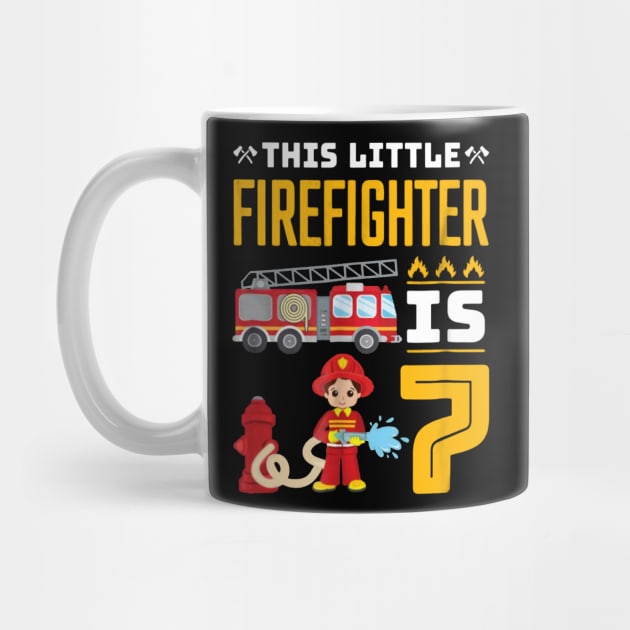 Firefighter Birthday Shirt - 7th Birthday by Danielsmfbb